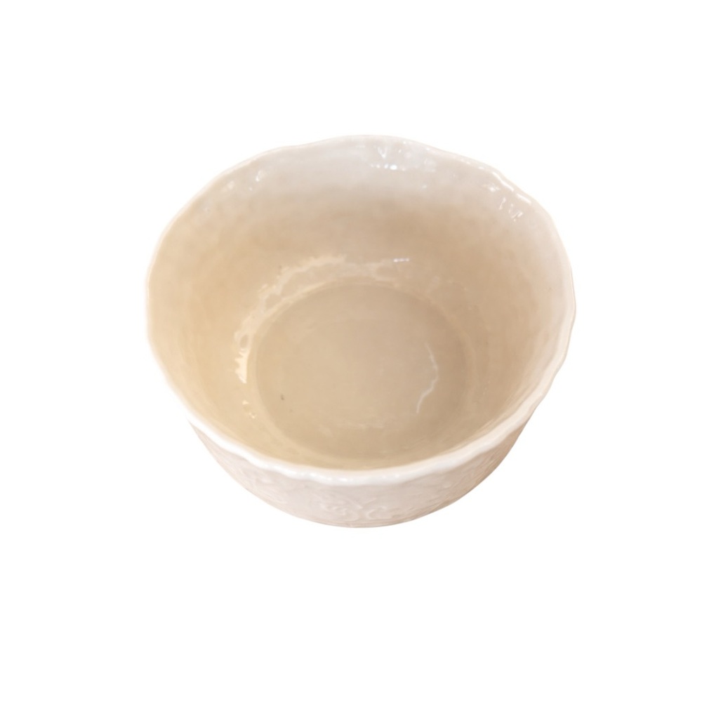 Belleek Ireland Bon Bon Dish Embossed Shamrock Porcelain Bowl Vintage Irish - Picture 3 of 4